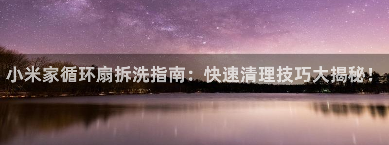 小米家循环扇拆洗指南：快速清理技巧大揭秘！