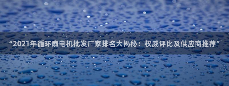 凯发k8ag旗舰厅网址：“2021年循环扇电机批发厂家排名大揭秘：权威评比及供应商推荐”