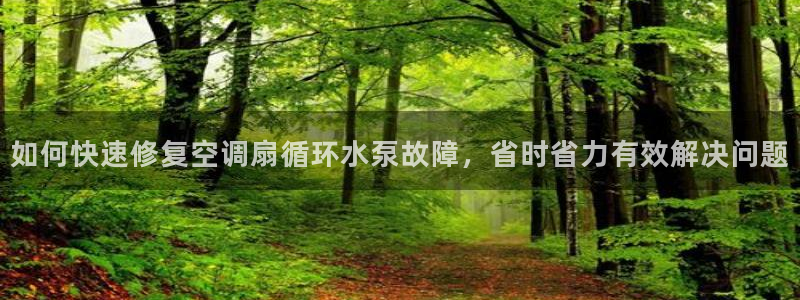 凯发平台网址：如何快速修复空调扇循环水泵故障，省时省力有效解决问题