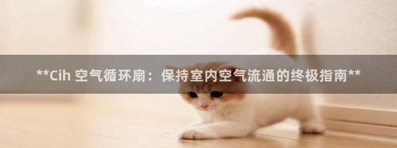 凯发k8娱乐官网地址app下载 | 首页：**Cih 空气循环扇：保持室内空气流通的终极指南**