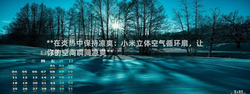 凯发k8官网下载客户端中心：**在炎热中保持凉爽：小米立体空气循环扇，让
你的空间瞬间凉爽**